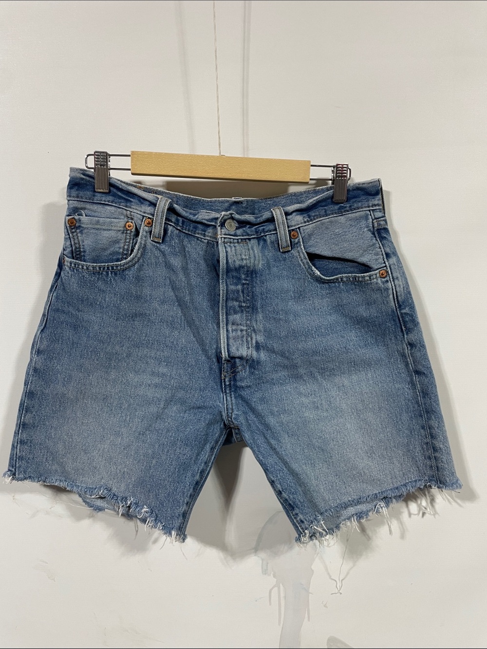 Levi’s premium 501 Men's Blue Denim Cutoff Shorts